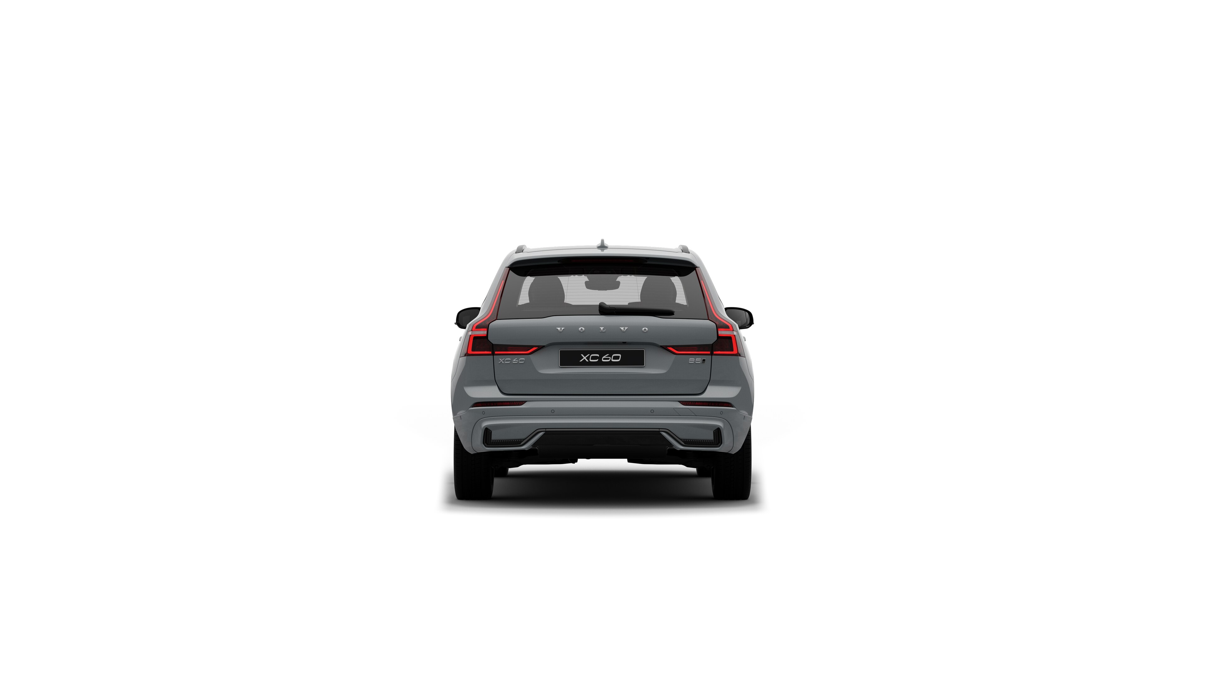 Volvo car rear view in a plain studio background.