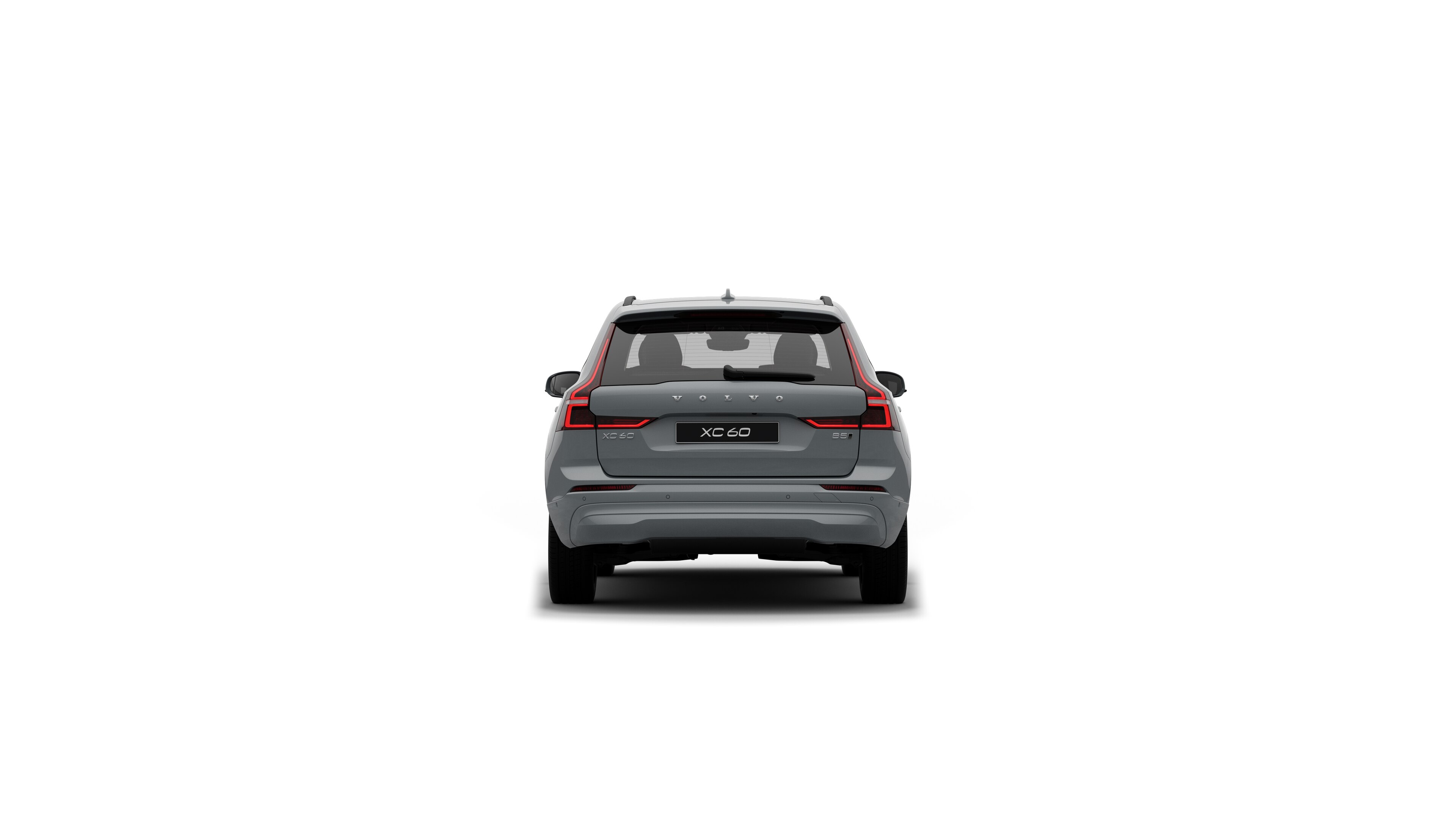 Volvo car rear view in a plain studio background.