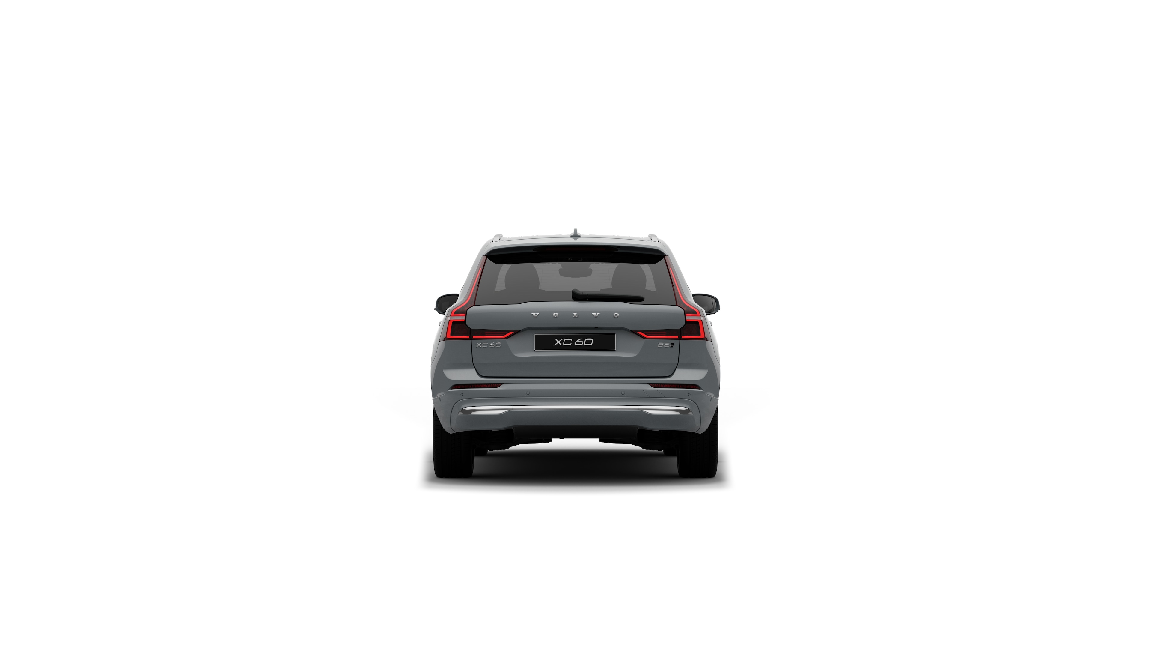 Volvo car rear view in a plain studio background.