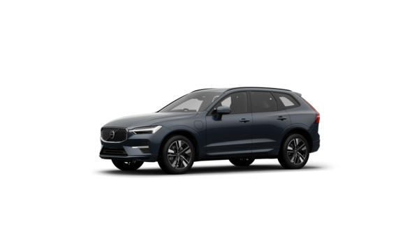 Volvo car exterior three-quarter view in a plain studio background.