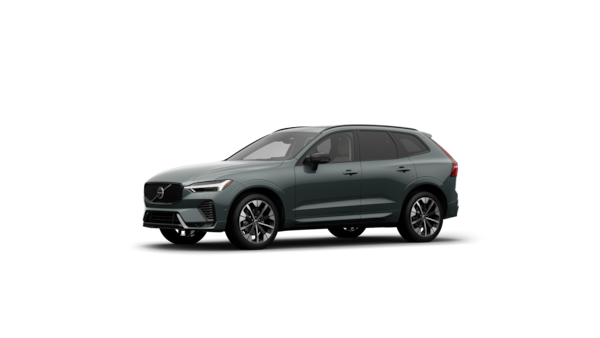 Volvo car exterior three-quarter view in a plain studio background.