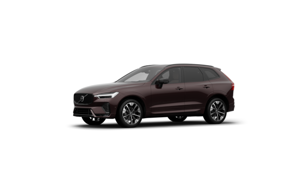 Pohľad na exteriér vozidla Volvo z troch štvrtín v jednoduchom prostredí štúdia.