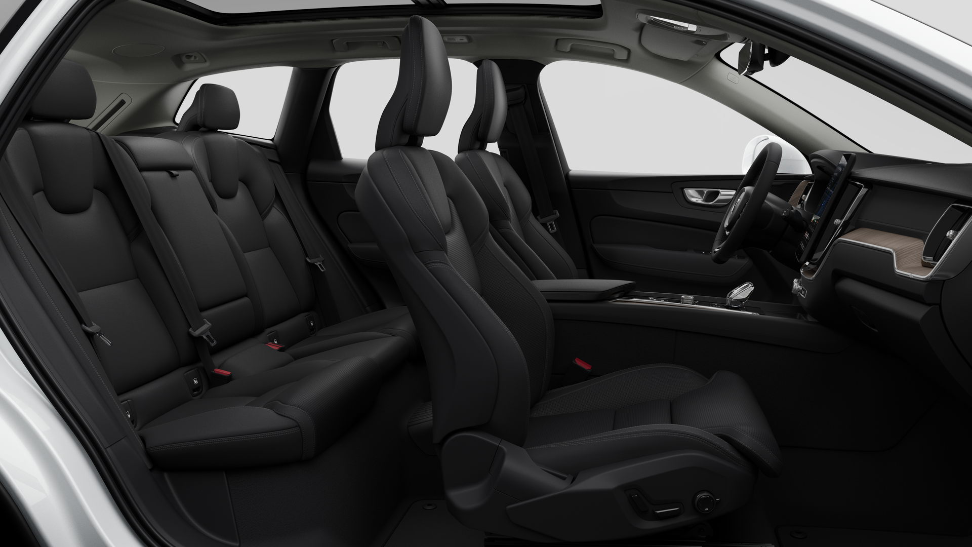 Volvo XC60 Plug In Hybrid Bright Nappa Leder met ventilatie Charcoal/Charcoal