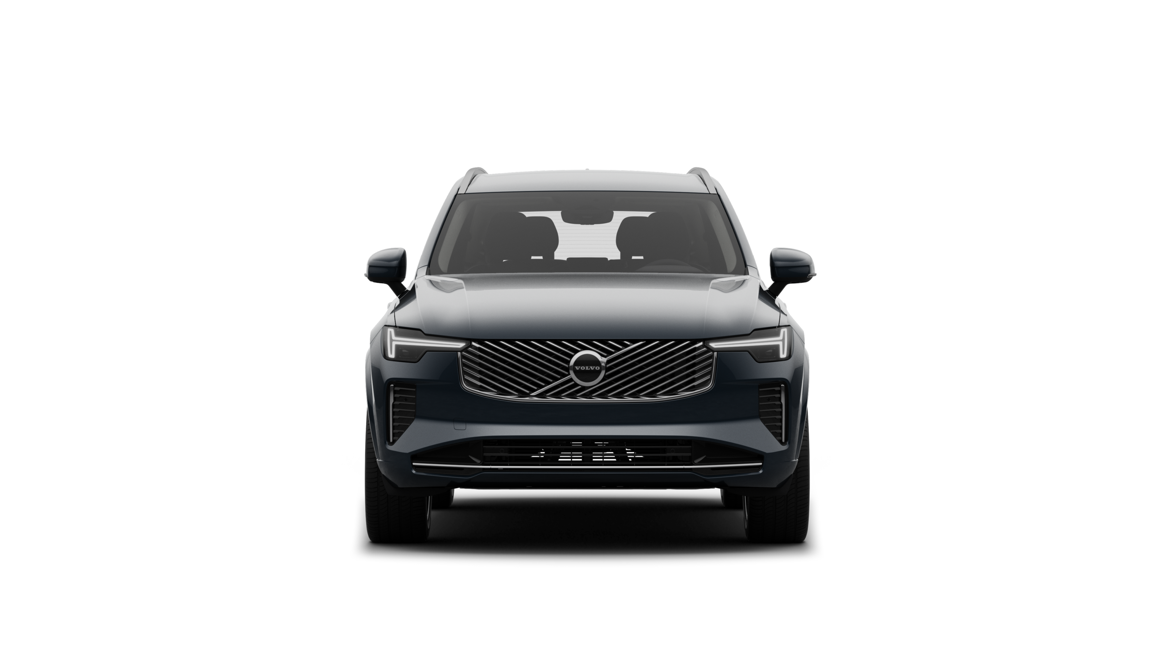 Автомобіль Volvo на звичайному студійному тлі, вигляд спереду.