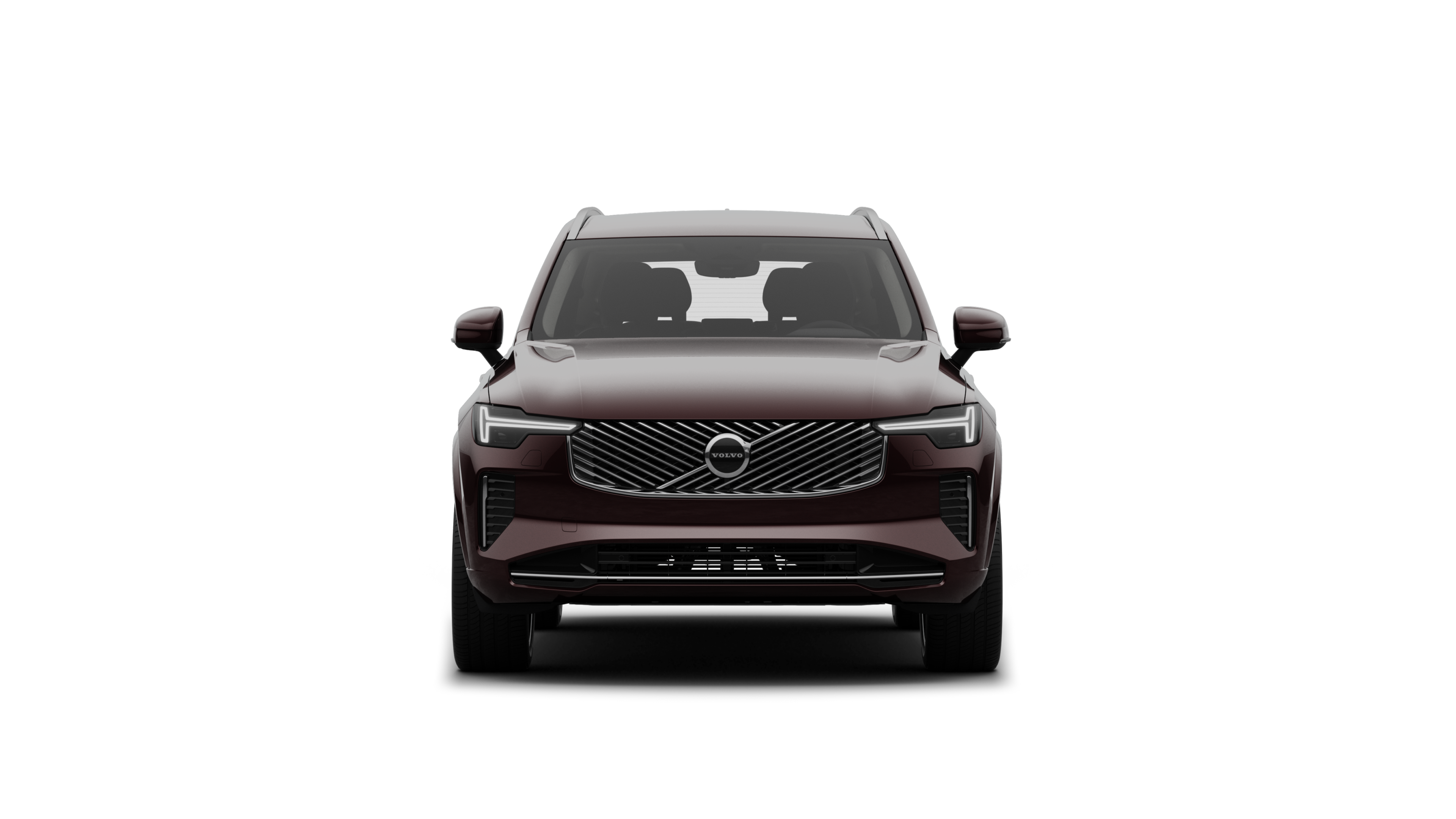 Автомобіль Volvo на звичайному студійному тлі, вигляд спереду.