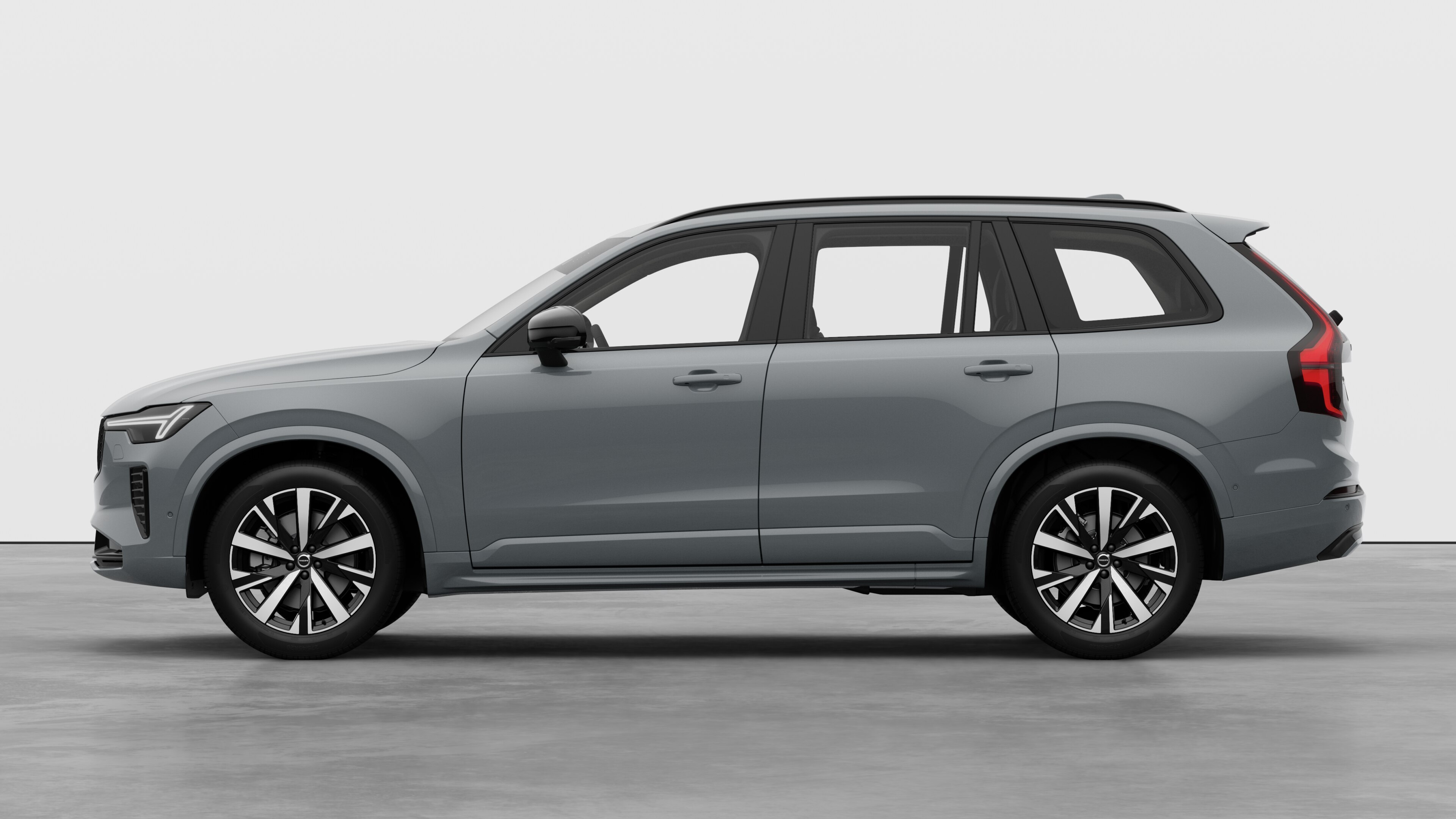 Volvo car in side view against a plain studio background. No additional details or identifiers are present.