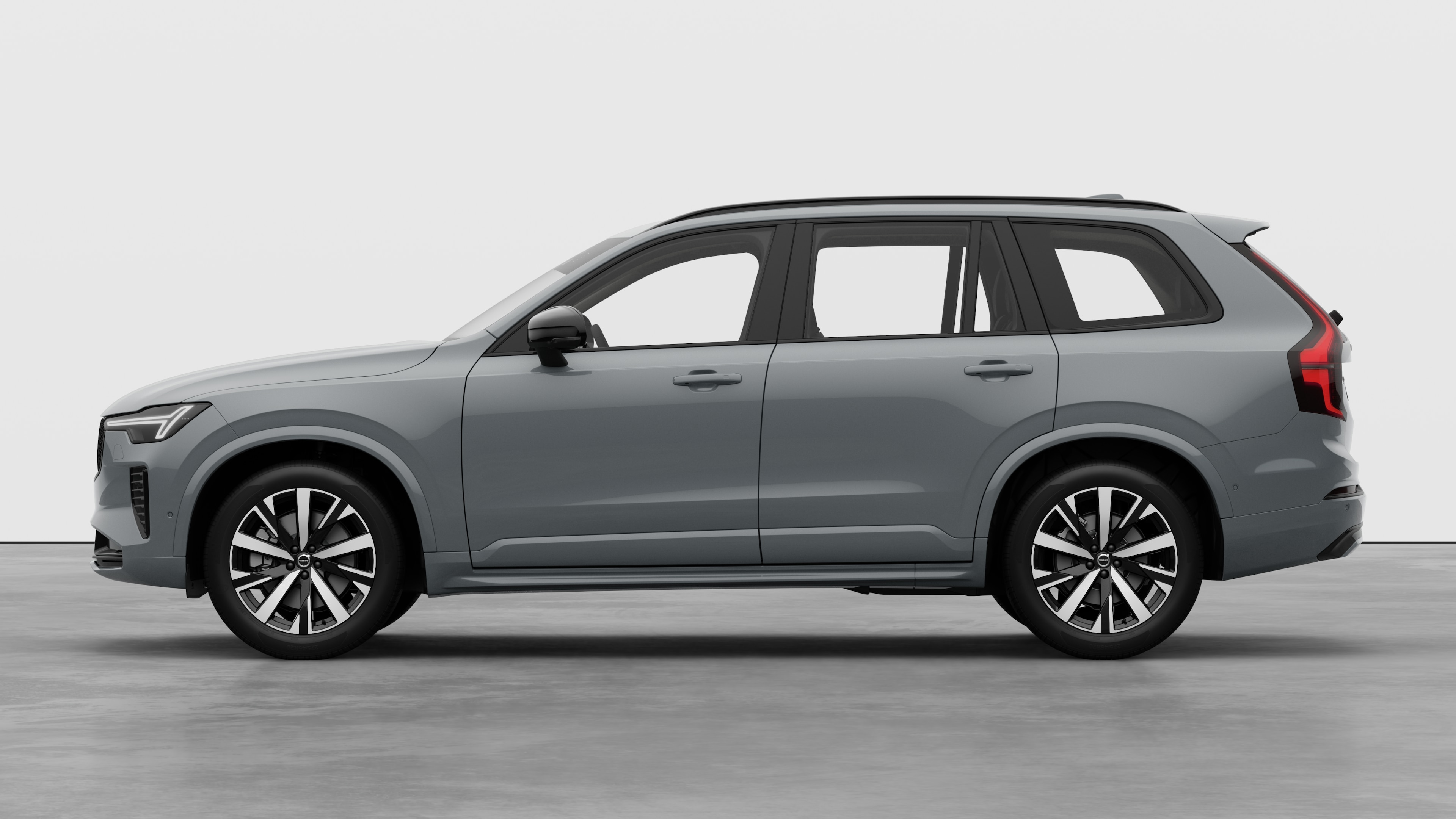 Volvo car in side view against a plain studio background. No additional details or identifiers are present.
