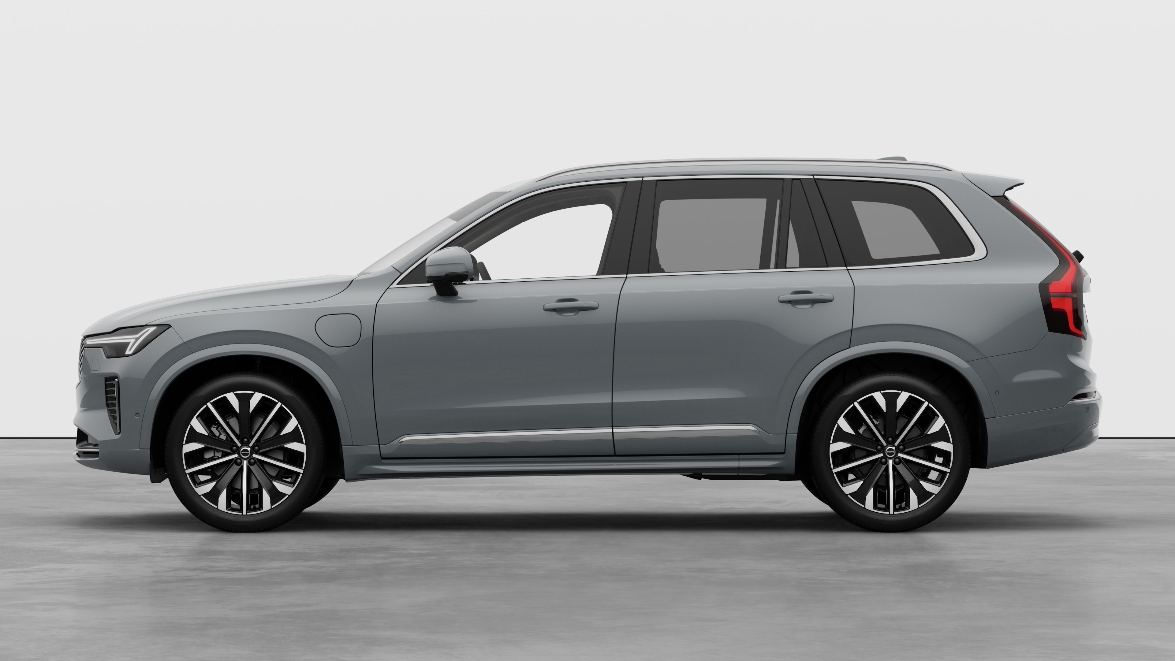 Volvo car in side view against a plain studio background. No additional details or identifiers are present.