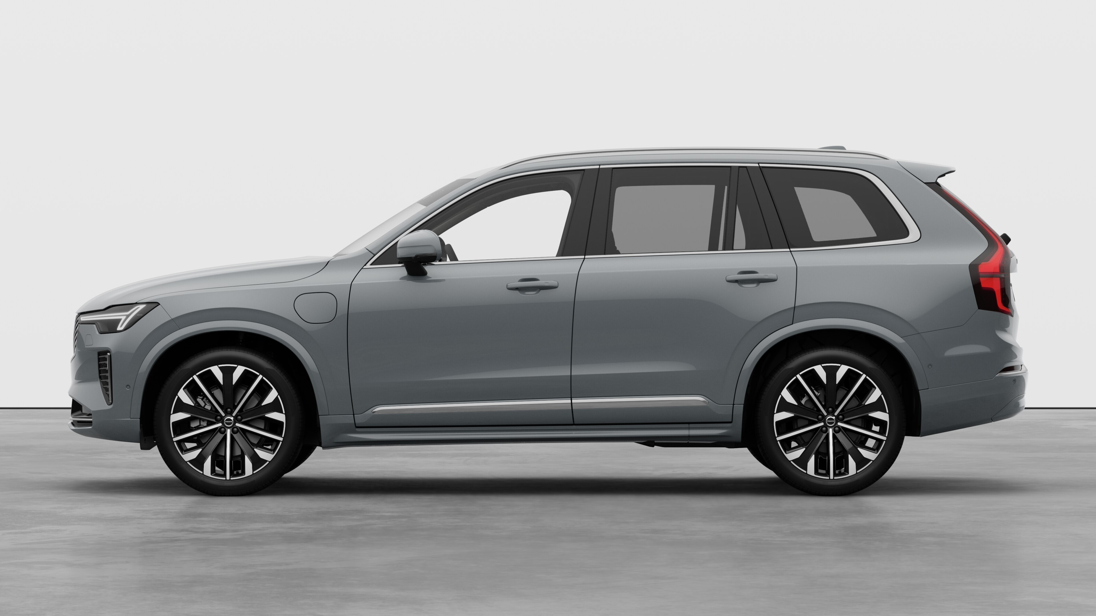Volvo car in side view against a plain studio background. No additional details or identifiers are present.