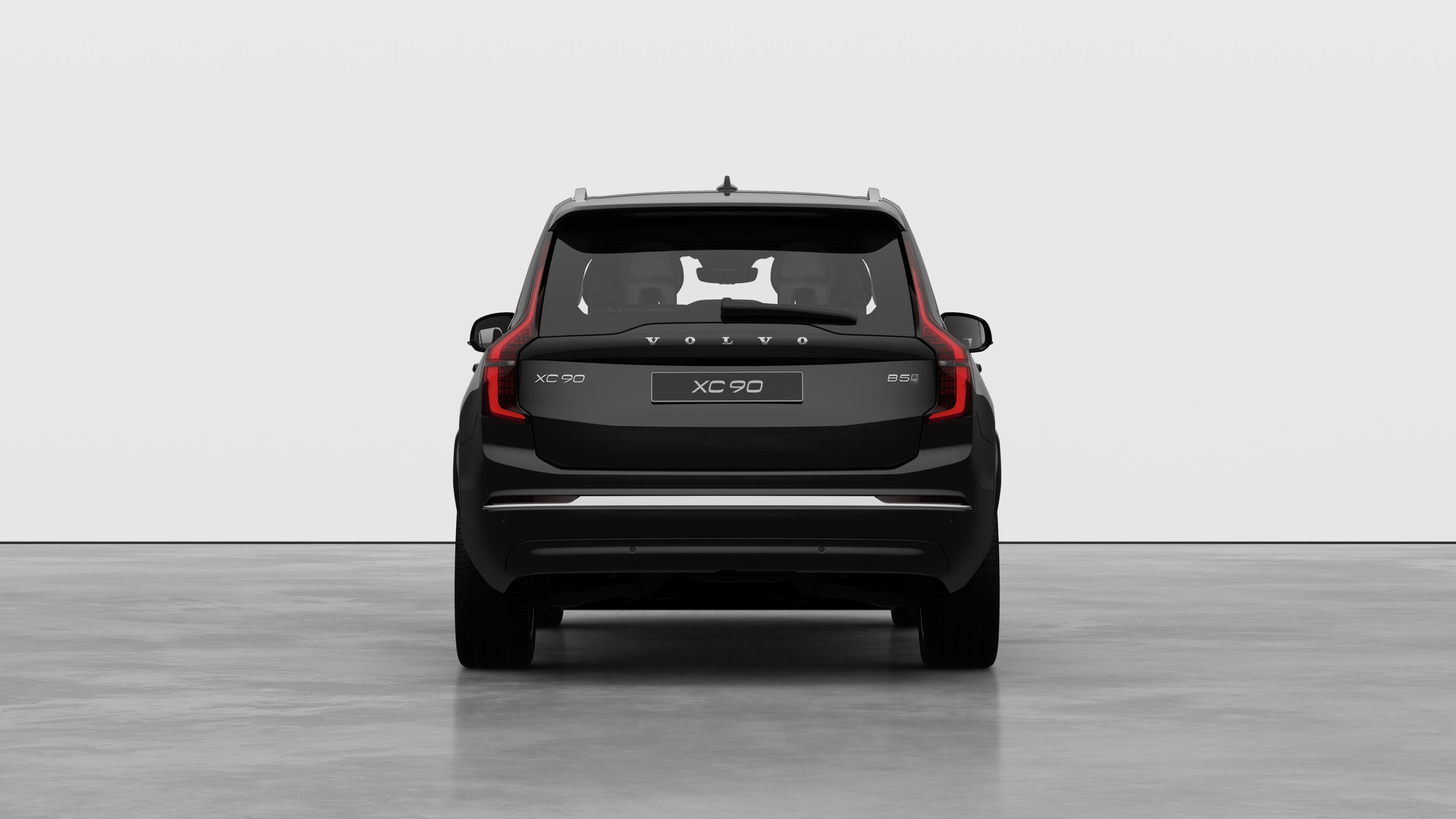 Volvo car rear view against a plain studio background.