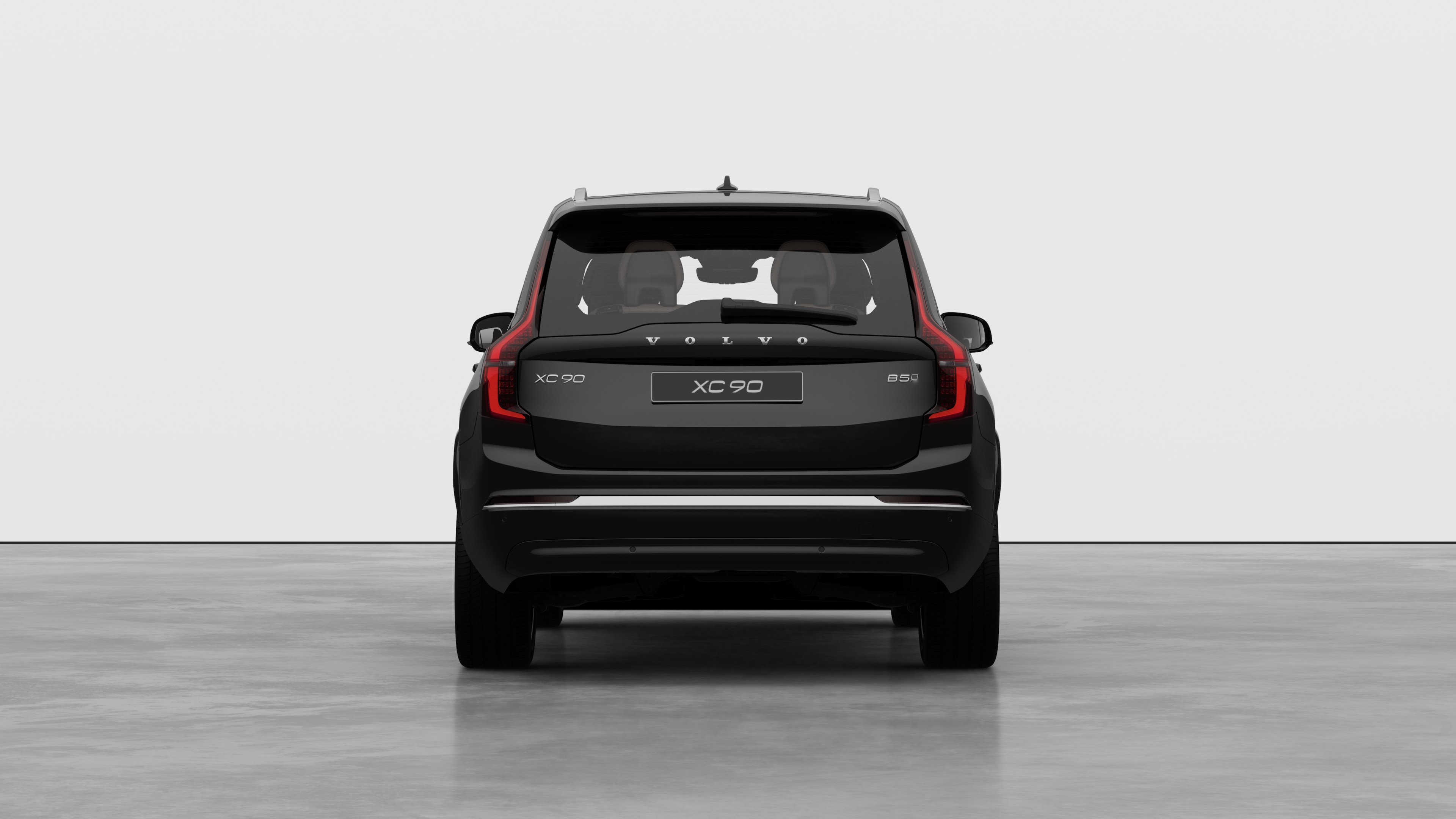 Volvo car rear view against a plain studio background.