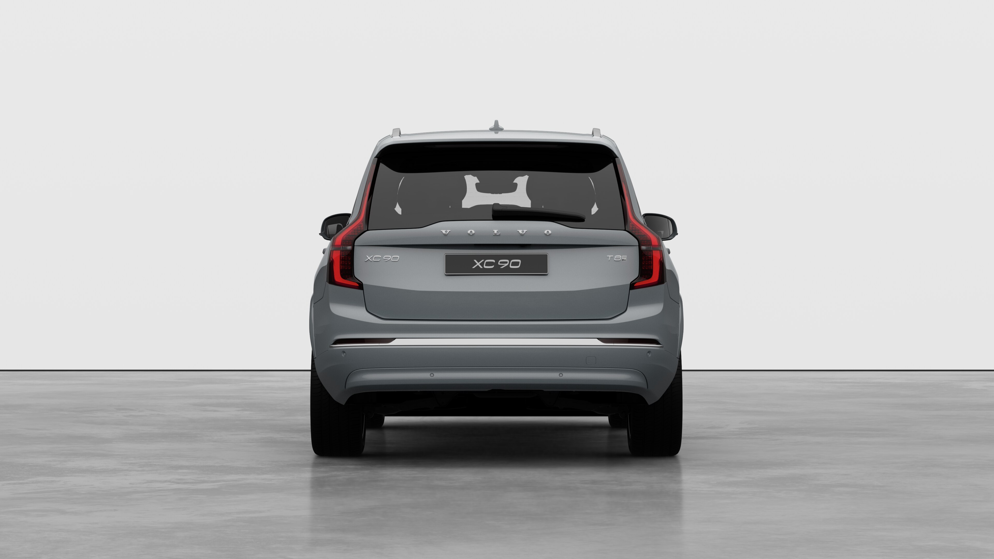Volvo car rear view against a plain studio background.