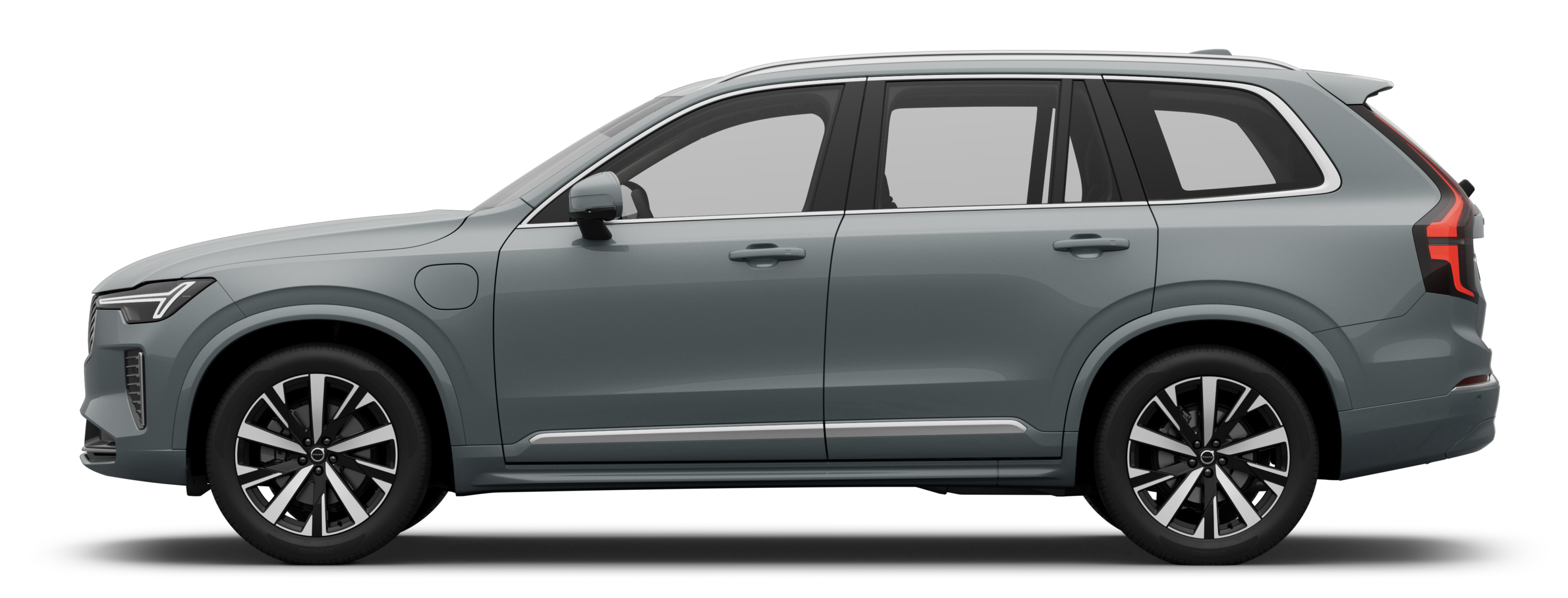 Vista laterale di una XC90 Plug-in hybrid