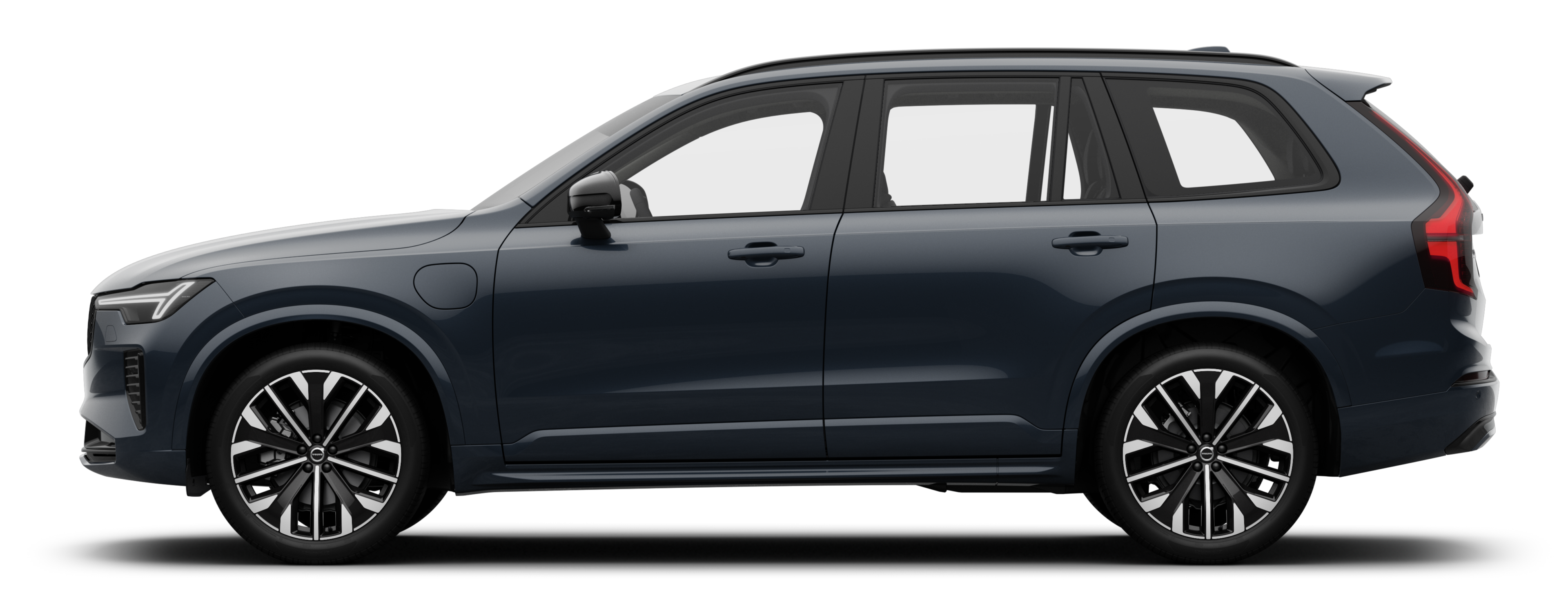 Zijaanzicht van een XC90 Plug-in Hybrid