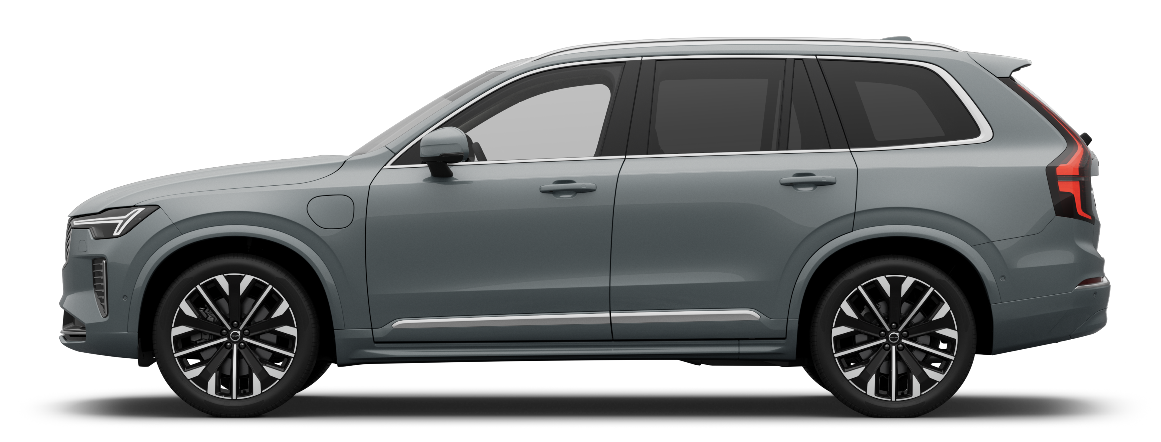 A sideview of XC90 Plug-in hybrid