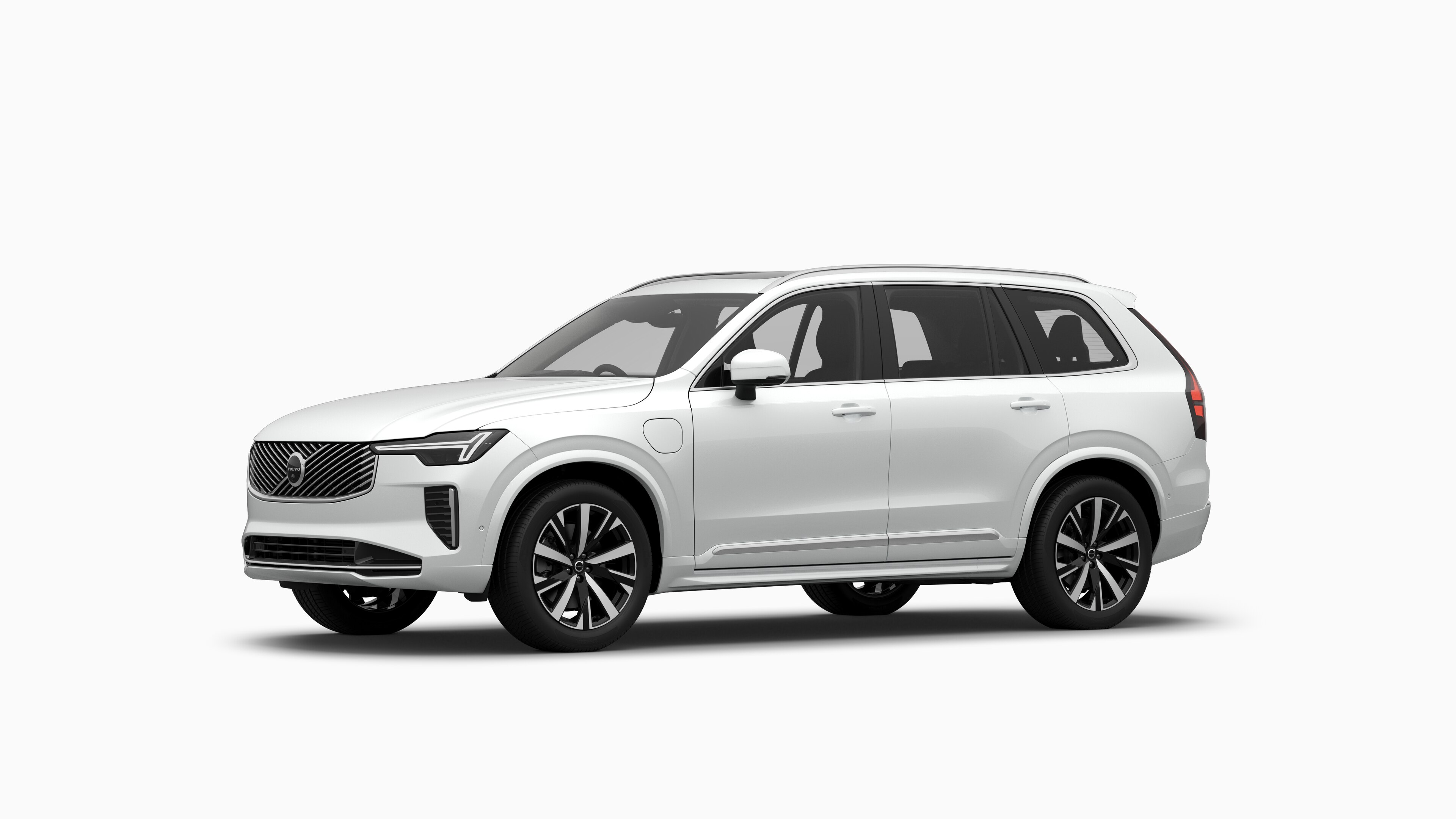 ภายนอกรถวอลโว่ในมุมมองสามในสี่ พื้นหลังสตูดิโอธรรมดา