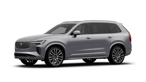 Volvo car exterior in three-quarter view, plain studio background.