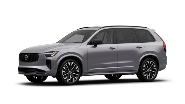 Volvo car exterior in three-quarter view, plain studio background.