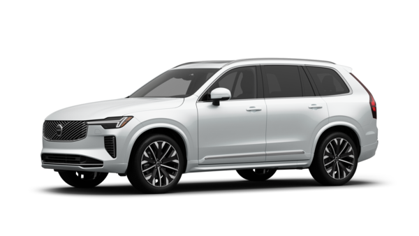 Volvo car exterior in three-quarter view, plain studio background.