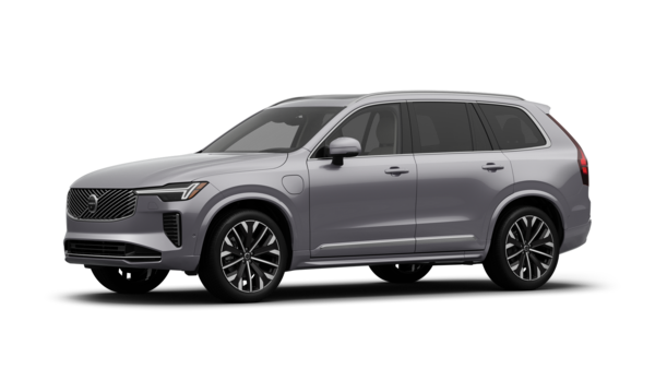 Volvo car exterior in three-quarter view, plain studio background.