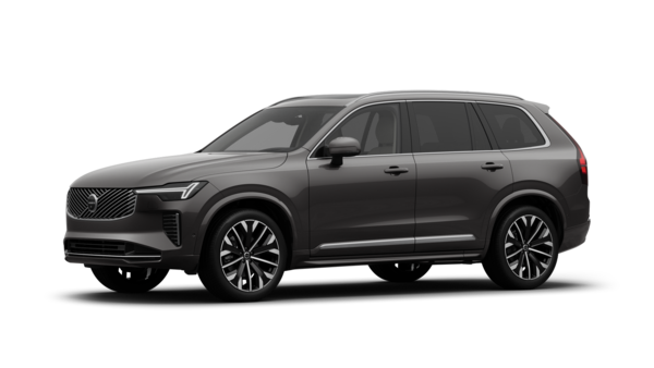 Exteriér vozu Volvo v tříčtvrtečním pohledu, prosté studiové pozadí.