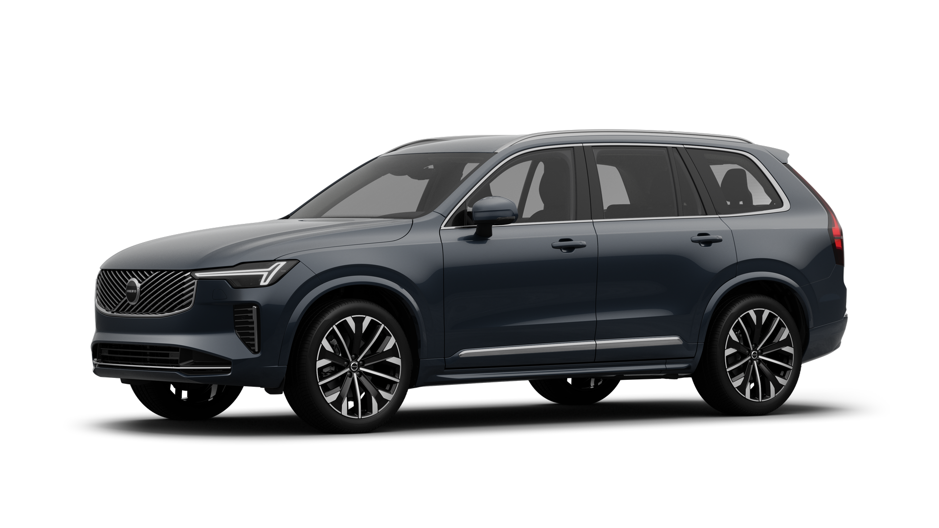 Esterno di un'auto Volvo in vista di tre quarti, sfondo in studio.