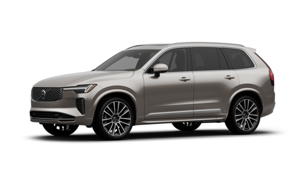 Volvo car exterior in three-quarter view, plain studio background.