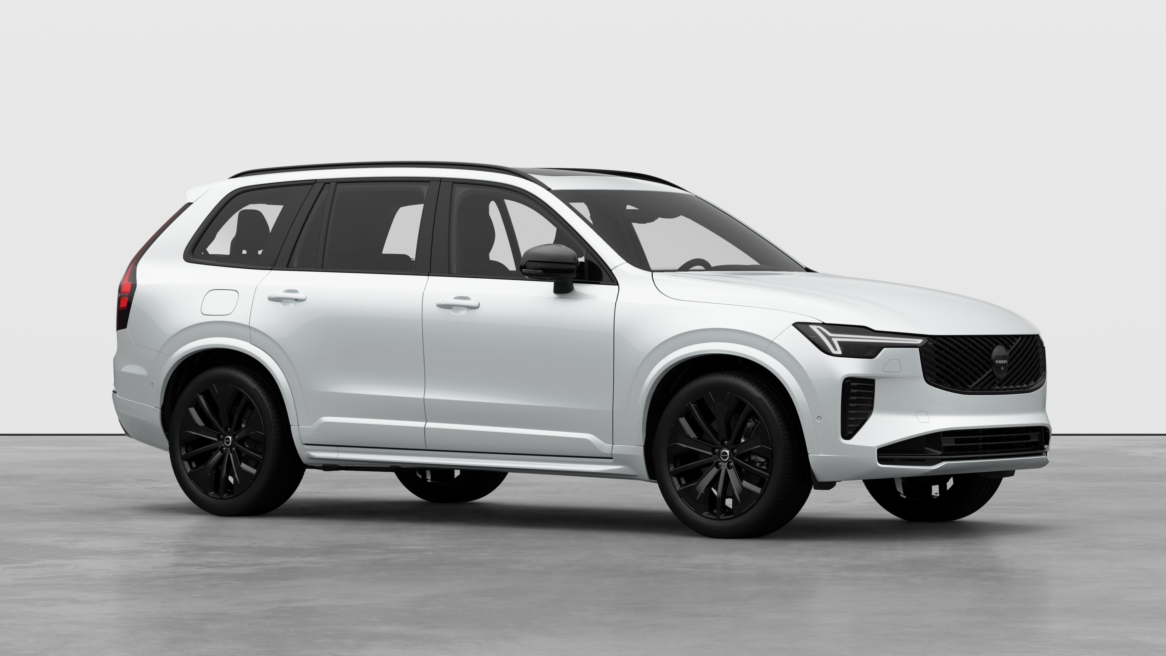 Nadwozie samochodu Volvo, widok w trzech czwartych na zwykłym tle studia