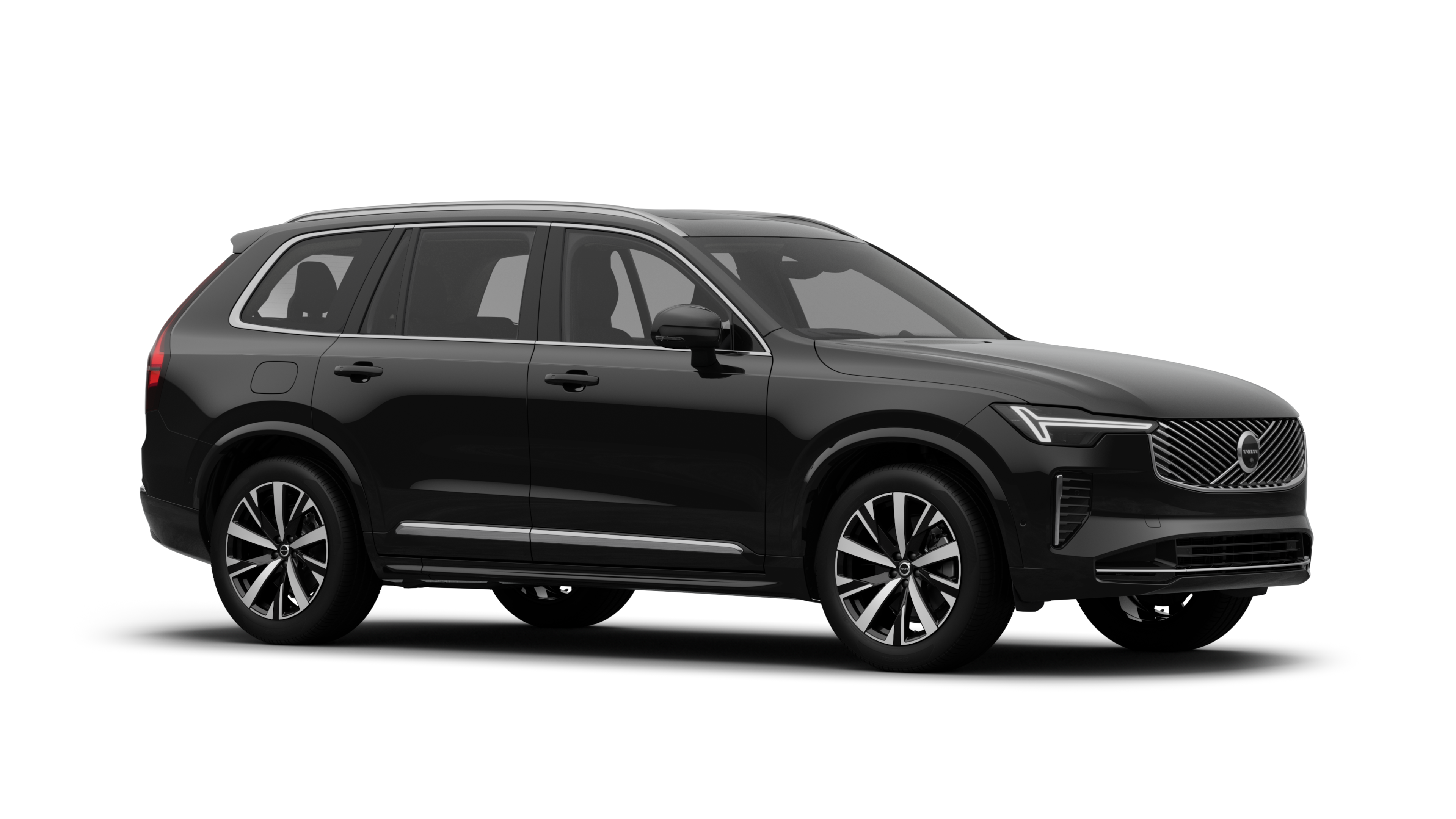 Volvo car exterior, three-quarter view in a plain studio background.