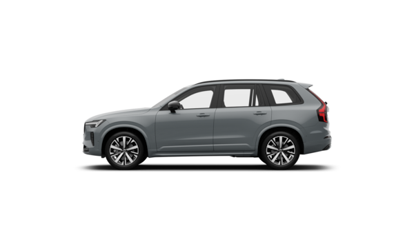 Volvo car side view in plain studio background.