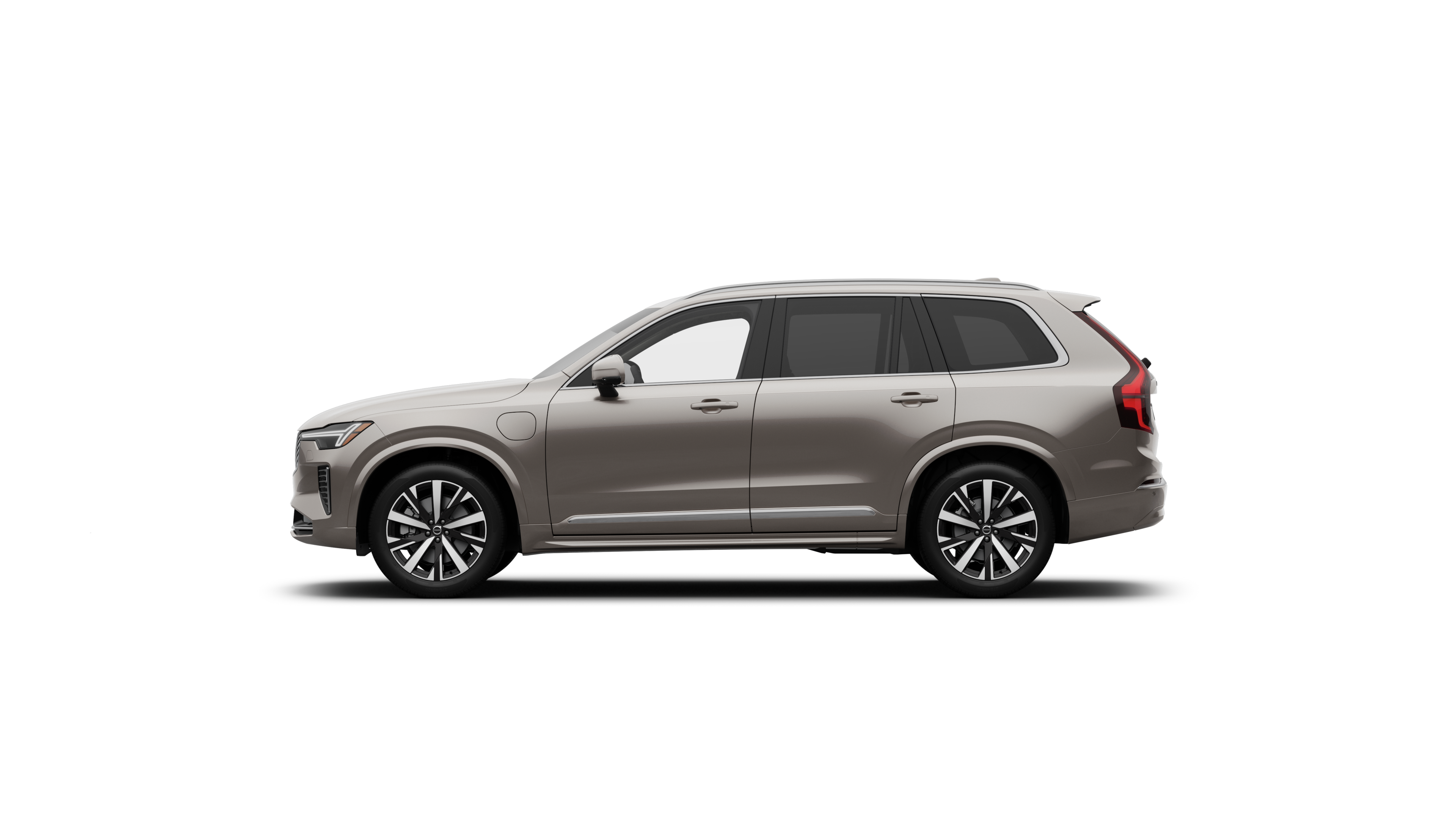 A sideview of a XC90 Plug-in hybrid|#|Gas (mild hybrid)