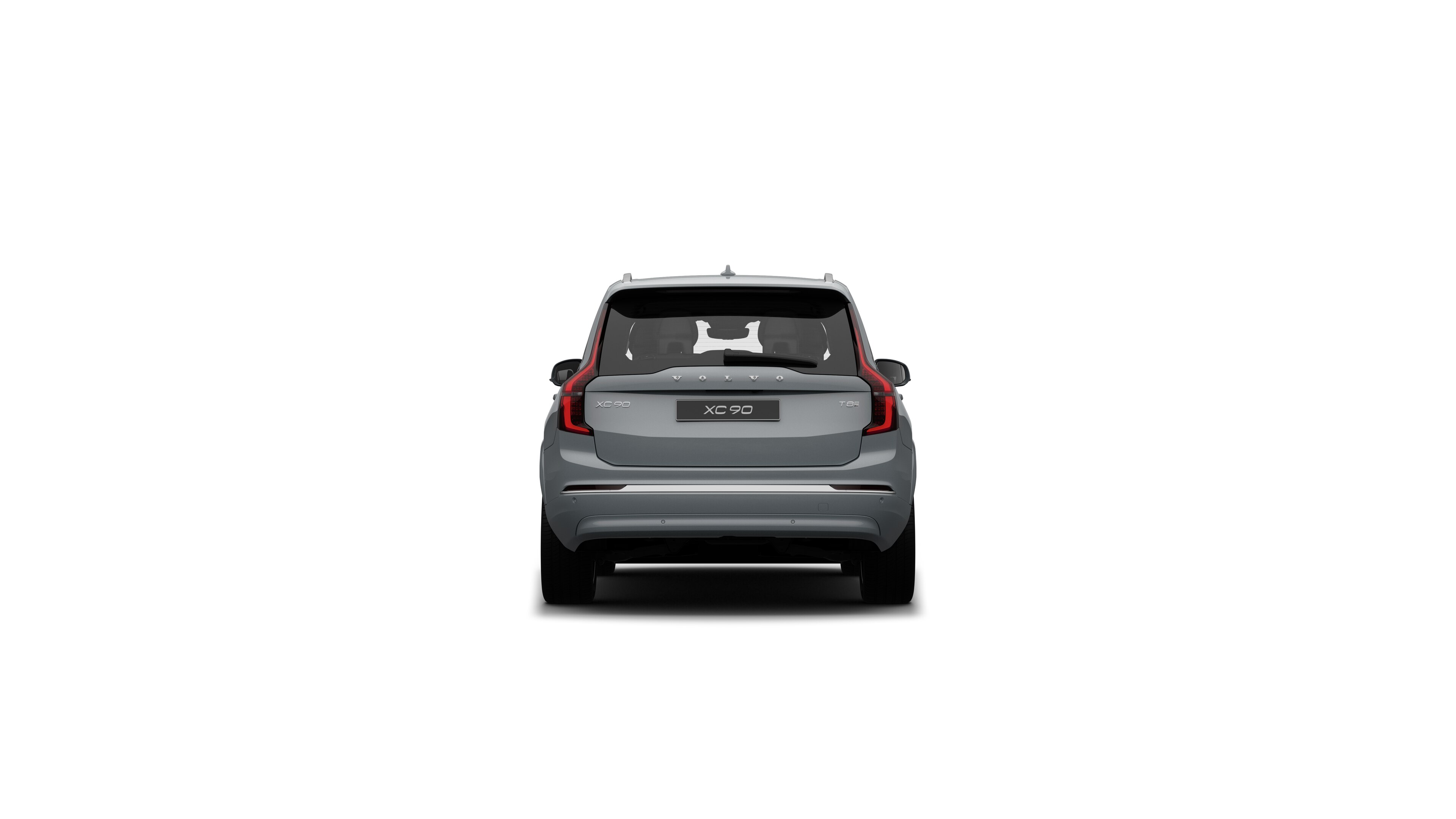 Volvo car rear view in a plain studio background.