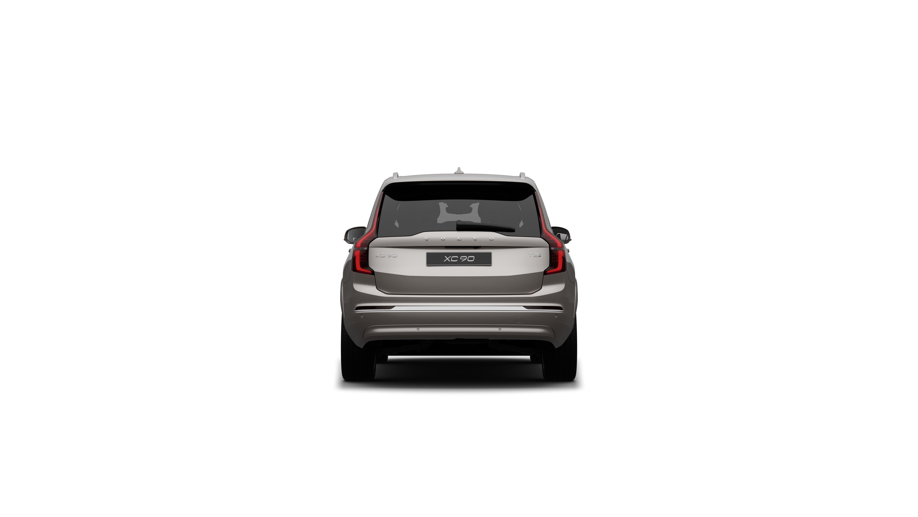 Volvo car rear view in a plain studio background.