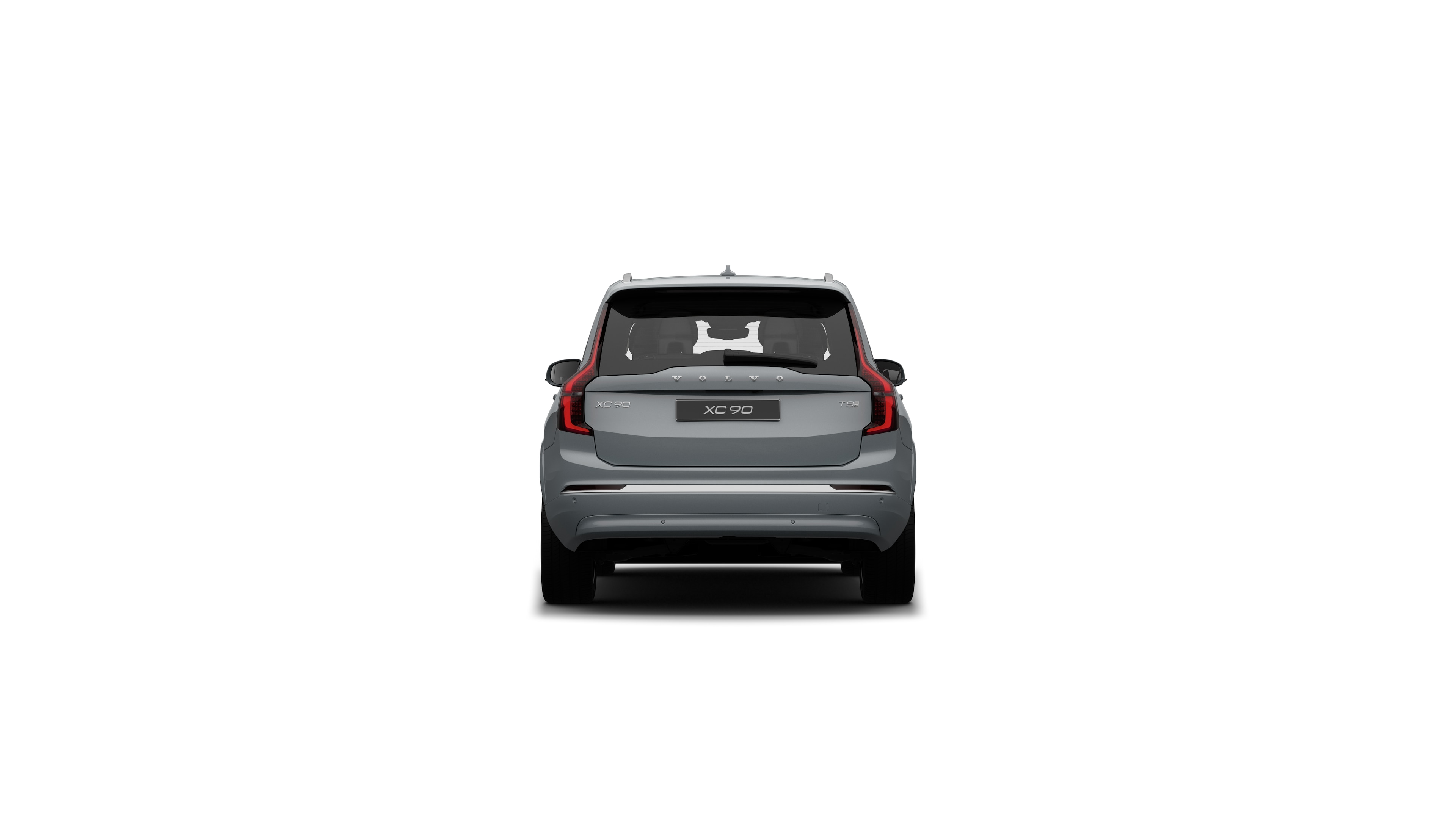 Stražnji pogled automobila Volvo u običnoj pozadini studija.