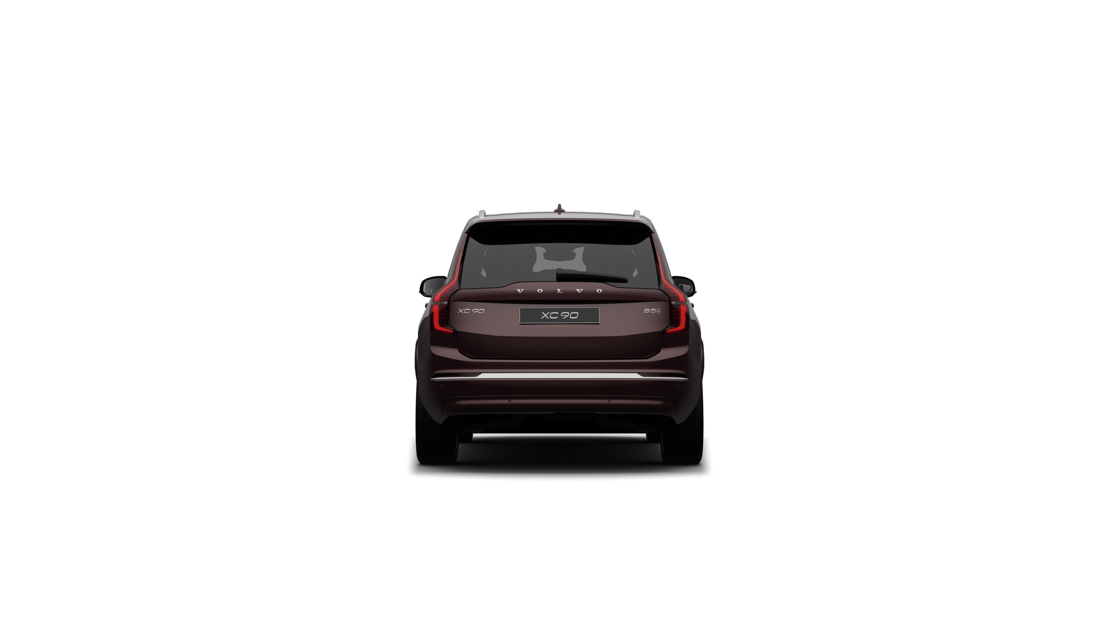 Volvo car rear view in a plain studio background.