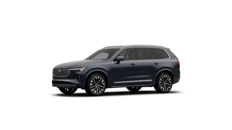 Volvo car exterior three-quarter view in a plain studio background.