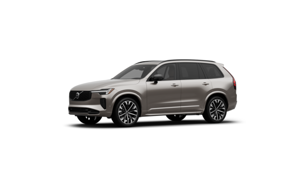 Volvo car exterior three-quarter view in a plain studio background.