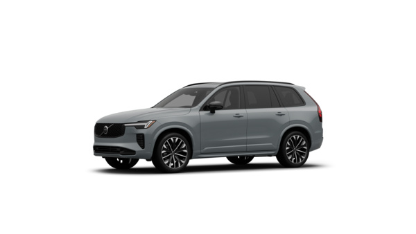 Volvo car exterior three-quarter view in a plain studio background.