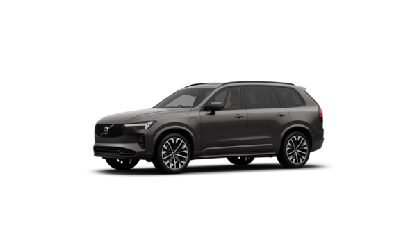 Volvo car exterior three-quarter view in a plain studio background.