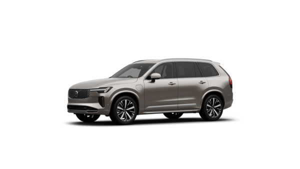 Volvo car exterior three-quarter view in a plain studio background.