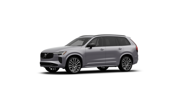 Volvo car exterior three-quarter view in a plain studio background.