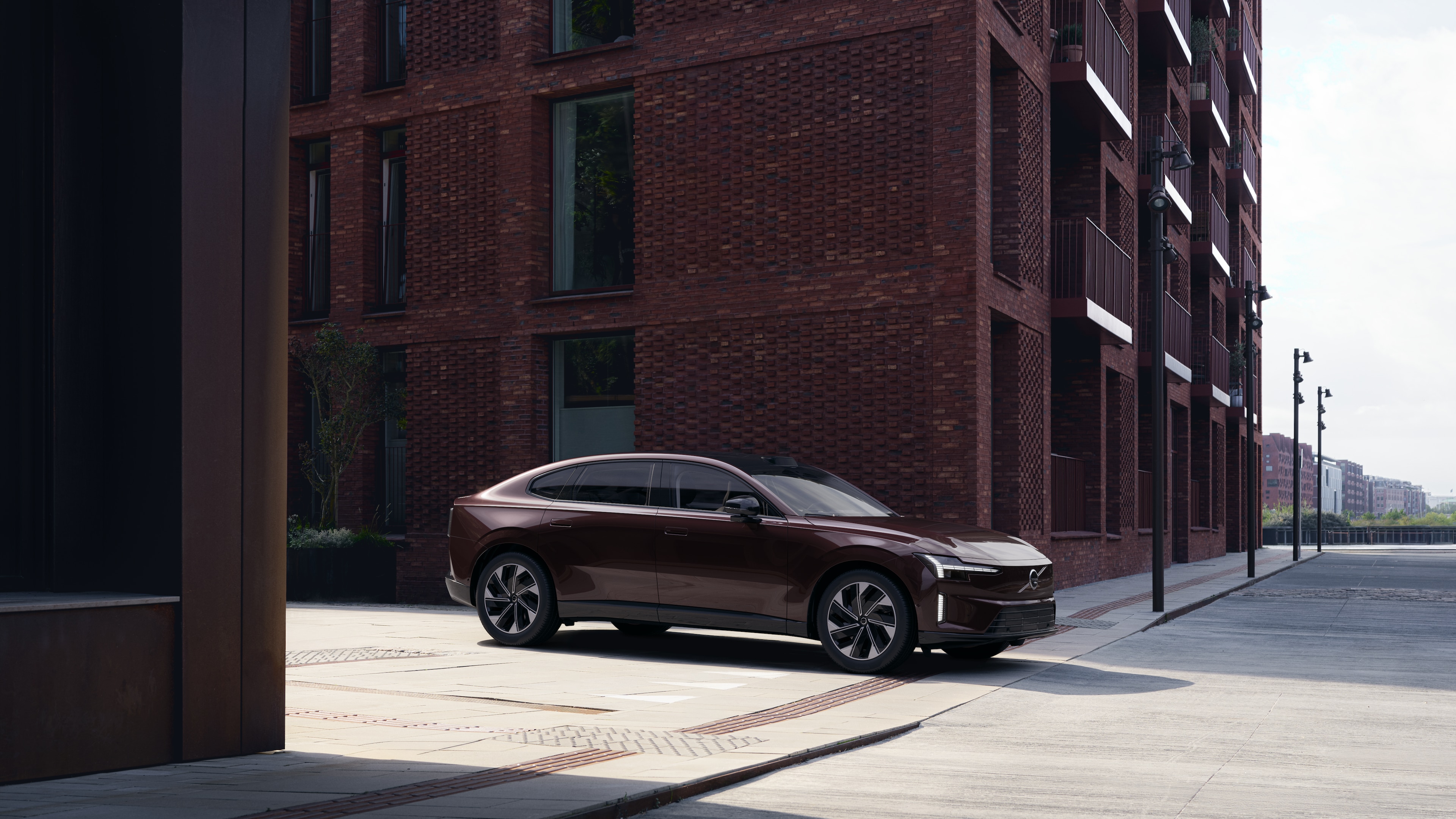 Volvo car exterior shown from above in plain studio background.