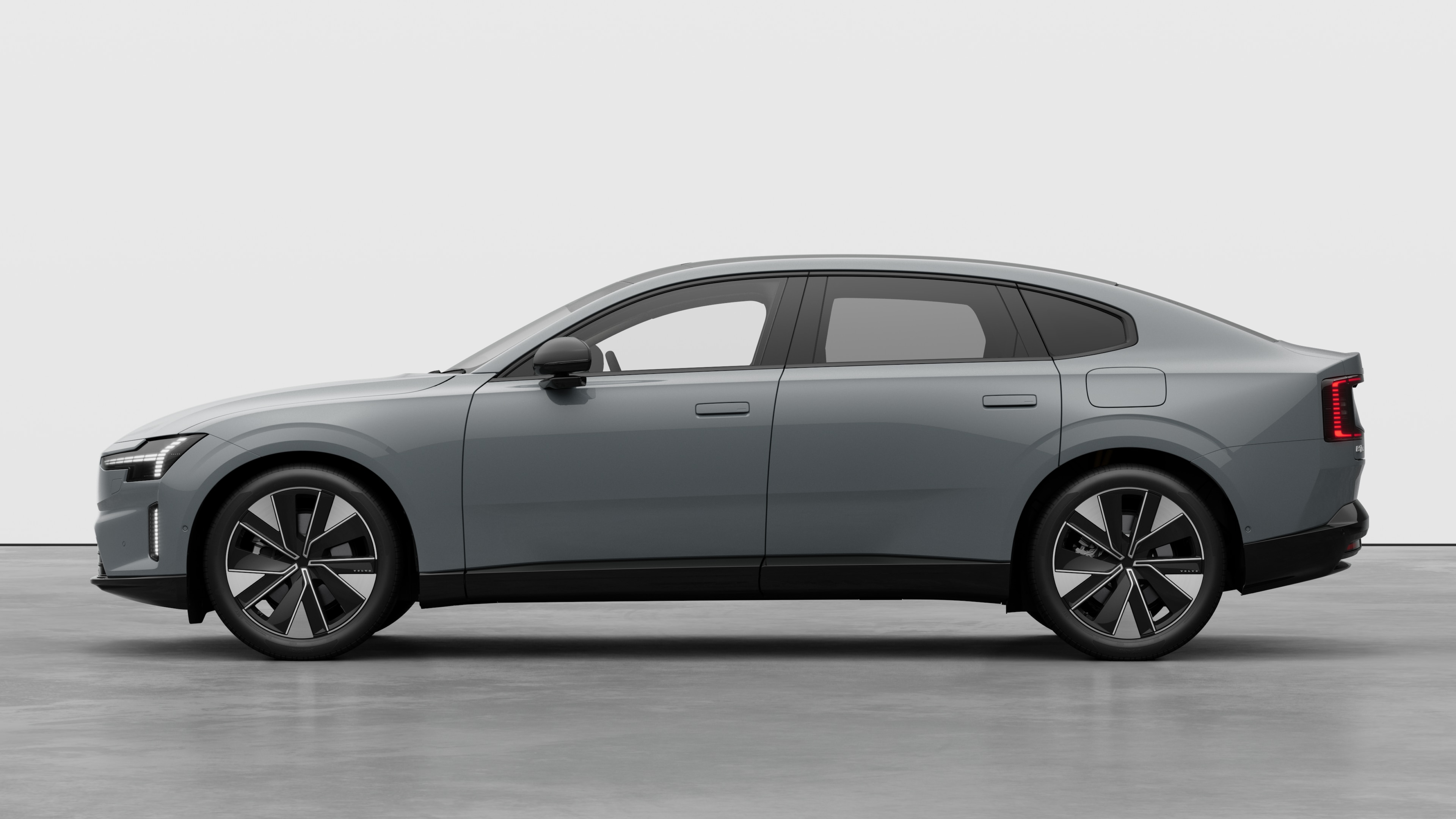 Volvo car in side view against a plain studio background. No additional details or identifiers are present.