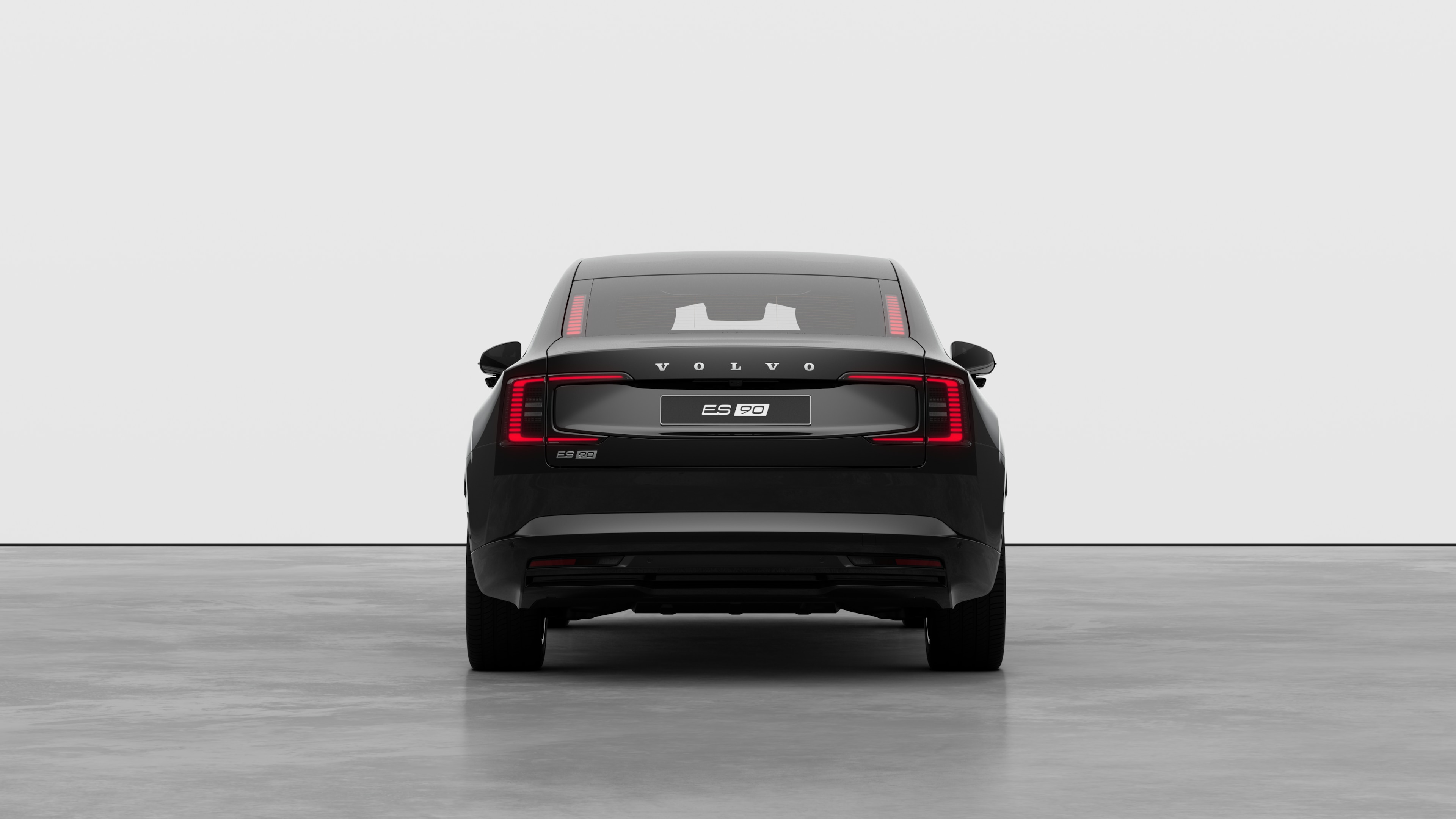 Volvo car rear view against a plain studio background.