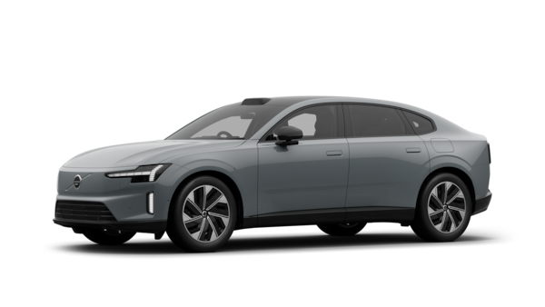 Volvo car exterior in three-quarter view, plain studio background.