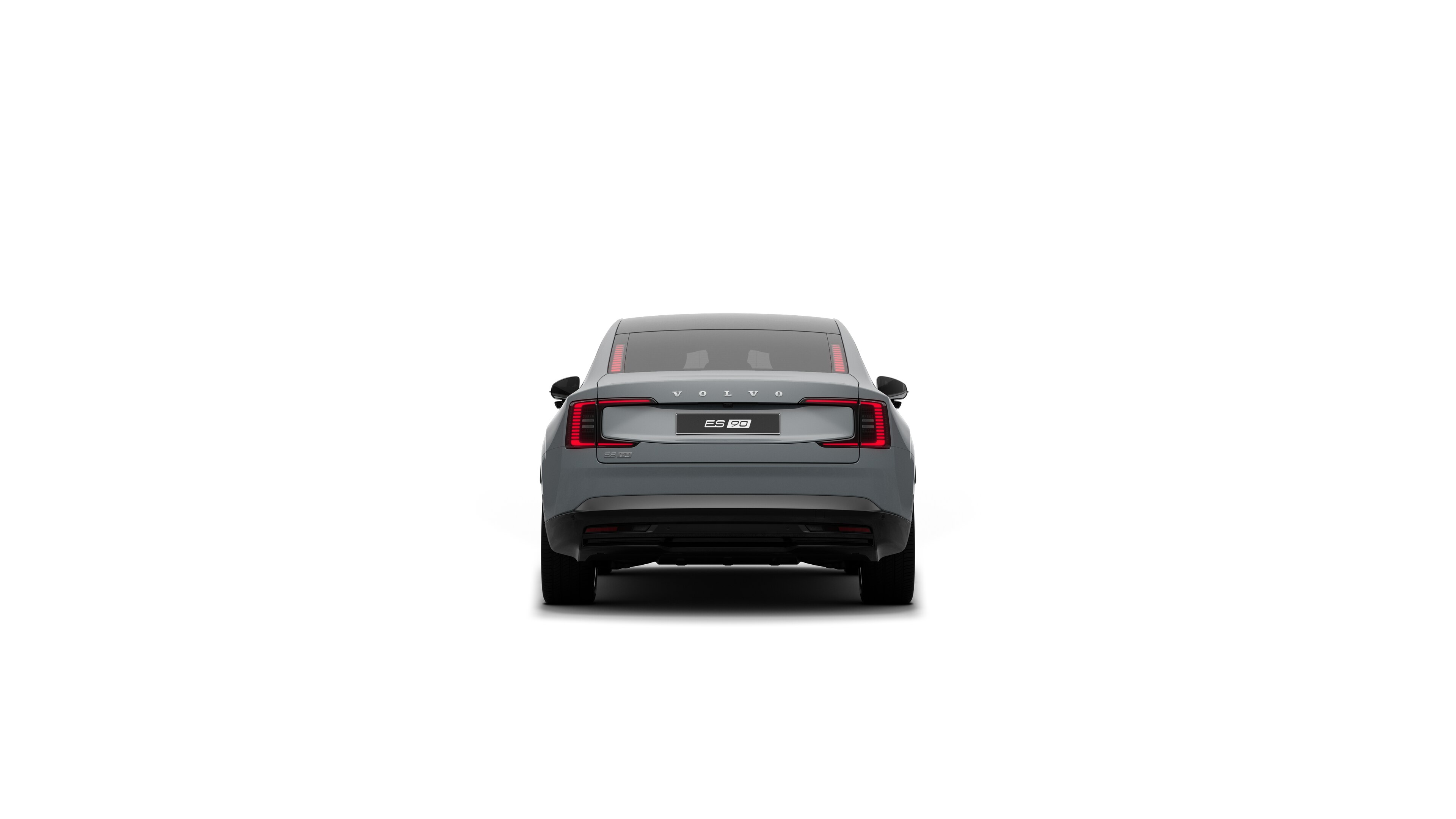 Volvo car rear view in a plain studio background.
