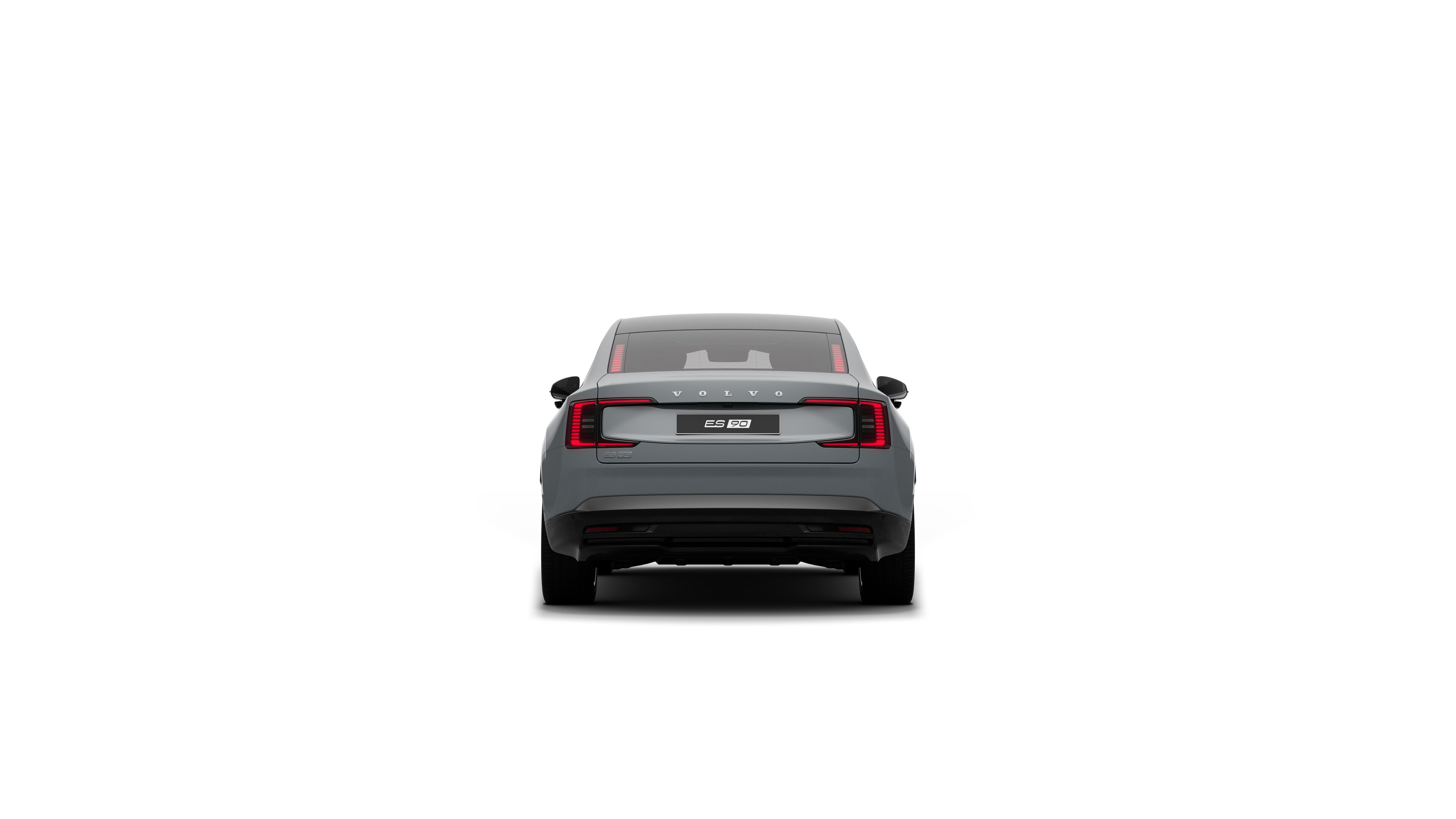 Volvo car rear view in a plain studio background.