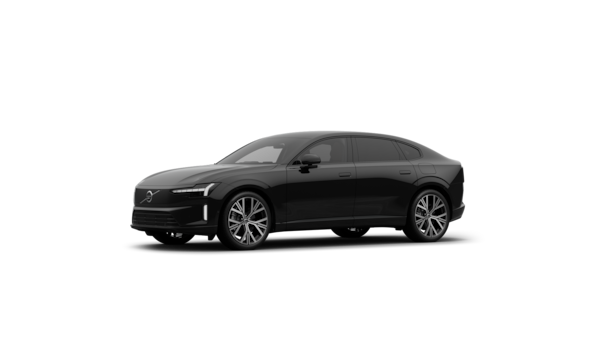 Volvo-auton kolmen neljänneksen näkymä ulkopuolelta tavallisella studiotaustalla.