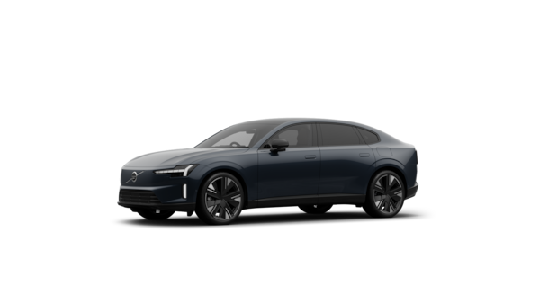 Volvo car exterior three-quarter view in a plain studio background.