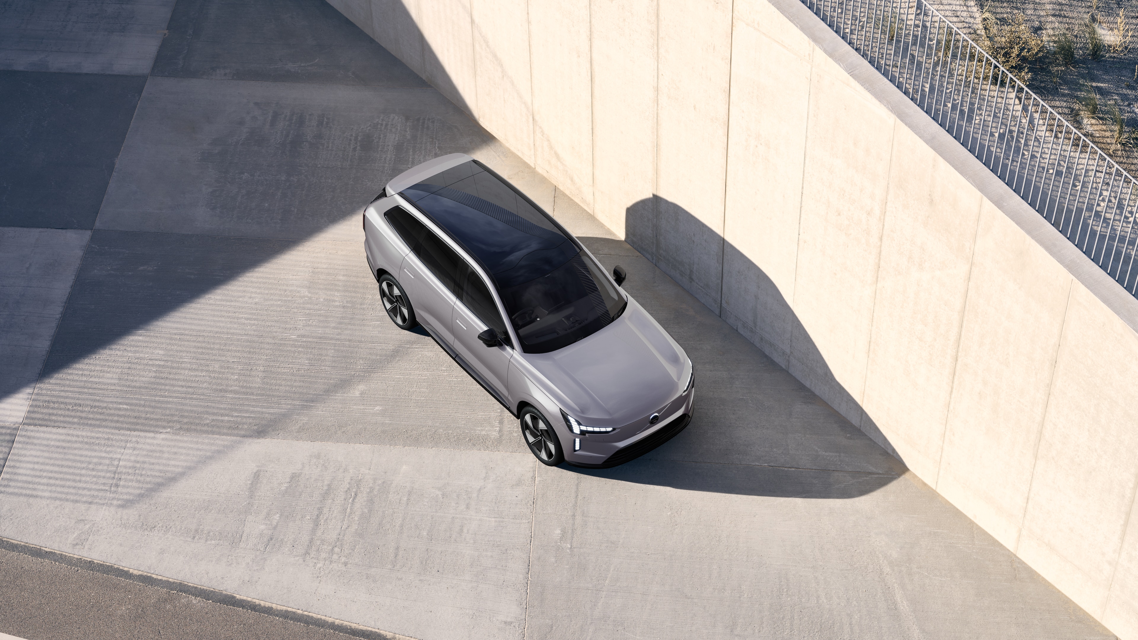 Volvo car exterior shown from above in plain studio background.